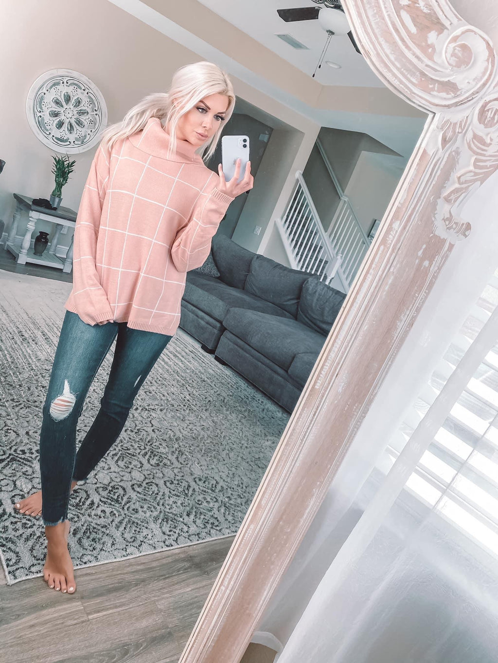 Cowl Neck oversized knit sweater